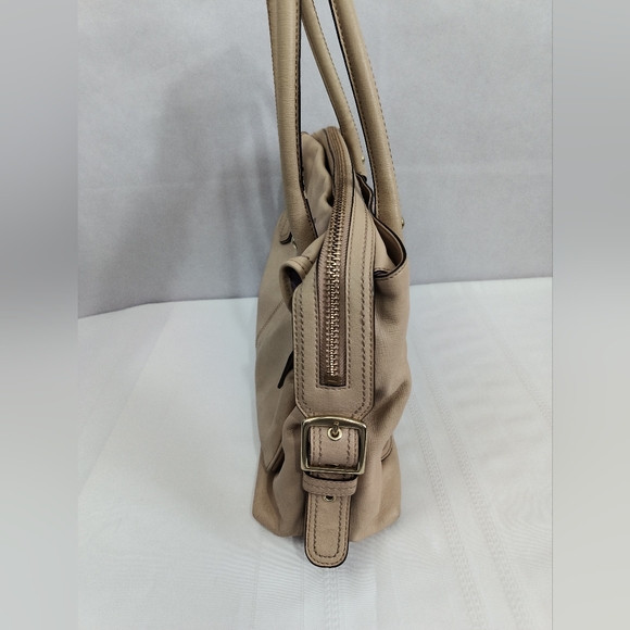 Coach Addison Spectacular Handcrafted Beige Leather Satchel Tote Shoulder Bag - Picture 5 of 14